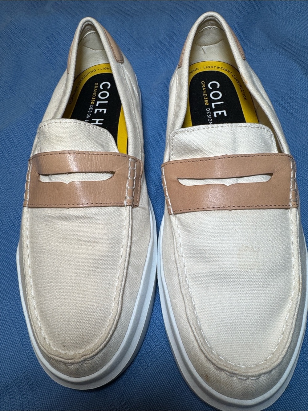 Men 11.5 Cole Haan GrandPrø Rally canvas penny loafers